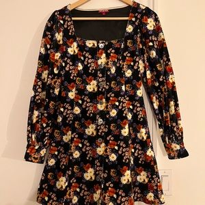 Staud Floral Velvet Dress, Size S